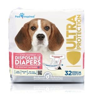 NWT Paw Inspired Medium female super absorbent disposable dog diapers